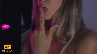 Sexy girl suck her fingers and teasing - Oct 22, 2019 (VictoriaLovesMe)
