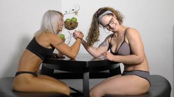 Akira & Adara: Strip Arm Wrestle (Alexis Rain)