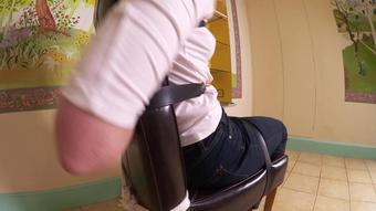Ariel Anderssen Belt Bound Chair Tie Panel Gag (Ariel Anderssen)