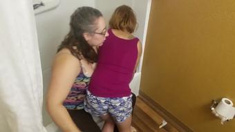 Spanked for using all the hot water (LadyMissy)