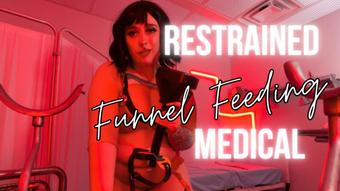 Restrained Funnel Feeding (GoddessGlutton)