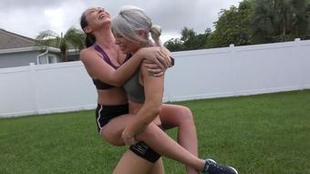 Nyssa & Adara: Outdoor Lifting (Alexis Rain)
