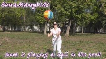 Annamanyvids Anna Is Playing A Ball In The Park (AnnaManyVids)
