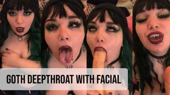Goth Deepthroat for Daddy with Facial (Lexxiblakk)