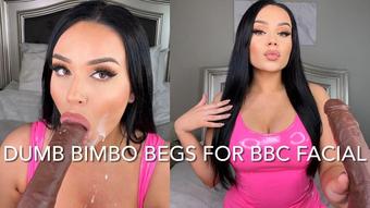 DUMB BIMBO BEGS FOR BBC FACIAL (Mia Jocelyn)