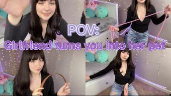 POV: Girlfriend turns you into her pet (DogWife)