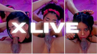 all the girls swallow the cock whole (Xlivestudio)