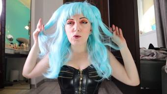 NYLON PANTYHOSE BLUE PART 2 Leather corset - August 15, 2023 (Lissy_s_world)