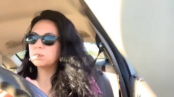 Smoking and peeing in car (Drea_xoxo)