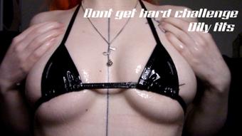 Don't get hard challenge, oily tits (Ellie Haze)