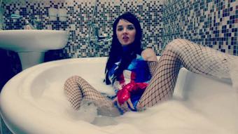 Captain America - Bath and soap bubbles - Sep 19, 2020 (Lil cosplay slut)