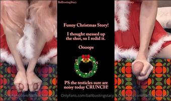 ballbustingstacy 04 01 2023 2734060448 On the 5th day of Christmas... Wanna hear some SUPER crunchy fucking balls   I guess these (ballbustingstacy)