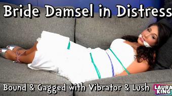 Bride Damsel in Distress Bound Gagged with Vibrator and Lush - July 30, 2023 (LauraKing)