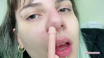 Dildo Fucking My Nose With Snot (Lily Ann X)