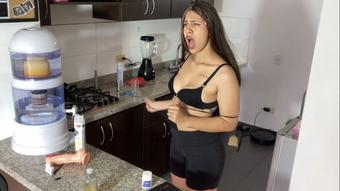 maid doing her job with a locked wedgie - July 26, 2022 (Colombianbigass)
