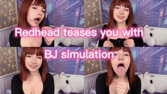 Redhead gives you blowjob simulation (DogWife)