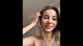 Face and tongue teasing. Nose piercing (SweetBlondyVi)