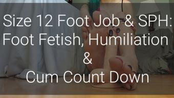 Size 12 Foot Job & SPH: Foot Fetish (Freya Reign)