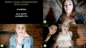 BARELY LEGAL HOMEWRECKER GETS CAUGHT (Isla White)
