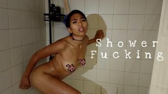 Jada Kai Little Asian Fucks Dildo In Shower (Jada Kai)