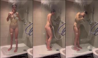 sandyinlace 209817508 shower time you coming with or what also i cut out the part of this vid where i absolutely soaked the bathroom floor trying to figure out the shower head lmfao shame 1 (sandyinlace)