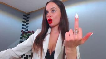 Middle finger fetish from your Mistress - March 30, 2022 (MistressMilana)