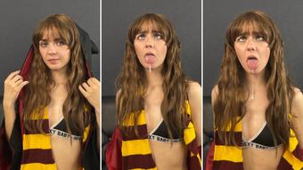 Hermione's Ahegao Face - Hogwarts Legacy - Mar 10, 2023 (Lil cosplay slut)