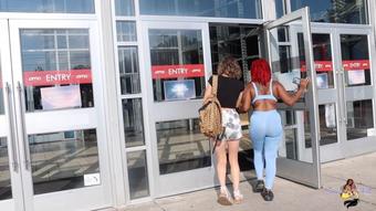 Took My girl on her first movie Date (Siren_nudist)