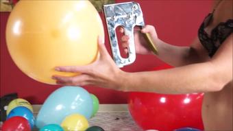 Julie Staple Pops Balloons (Custom Fetish)