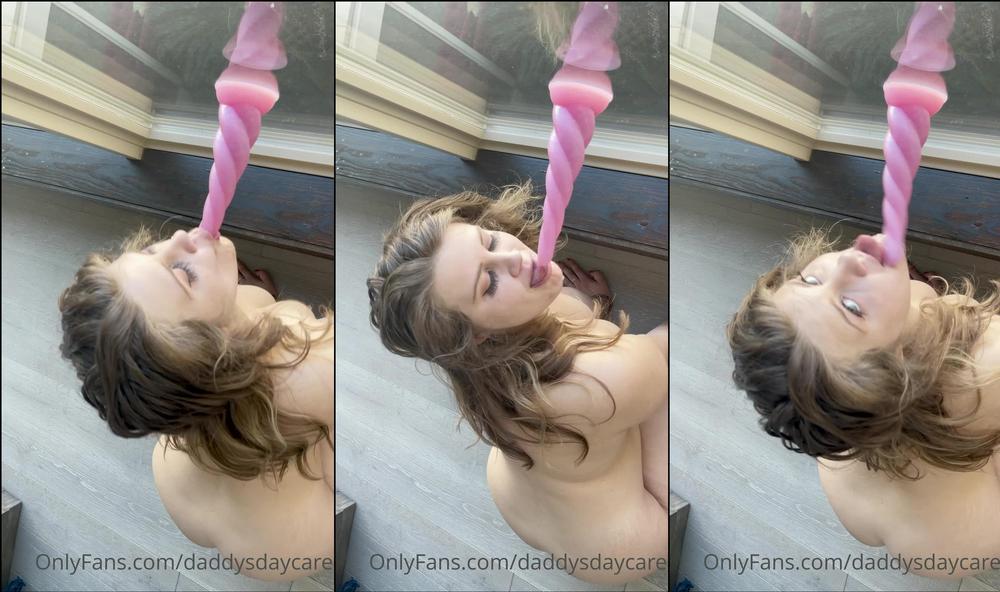 daddysdaycare 03 01 2022 2316120941 I love getting down on my knees and sucking on my toy It made me so horny I couldnât he