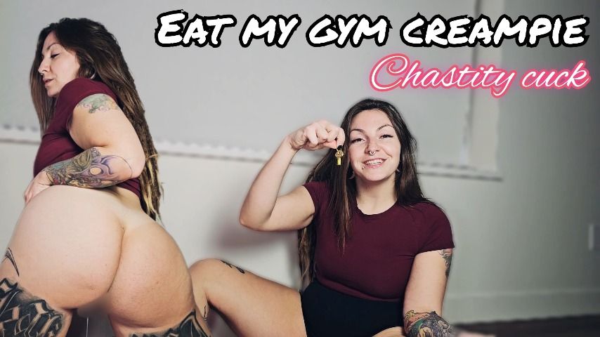 Chastity cuck eats gym bro's creampie - December 14, 2024