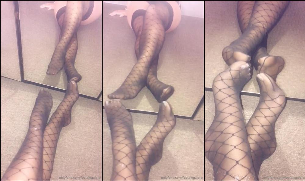 footsiegalore 02 05 2019 30453801 Only fans exclusive  Nylon fishnet style stockings video 