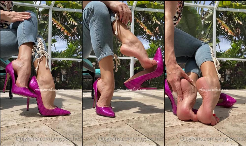 amysarches 13 05 2021 2108311209 here s part 2 4 in my sexy new pink pumps i hope you enjoy my high arches and my thick