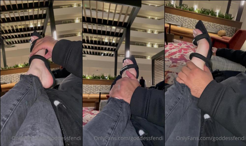 goddessfendi 03 05 2022 2443224111 I just love showing off my feet in public and PDA. After I made him cum w an epic footjob 