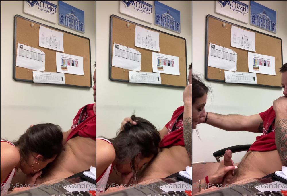 snowieandryan 03 07 2021 2152522898 We went into Ryanâs office late tonightâ¦finally got that blowjob in his desk chair he