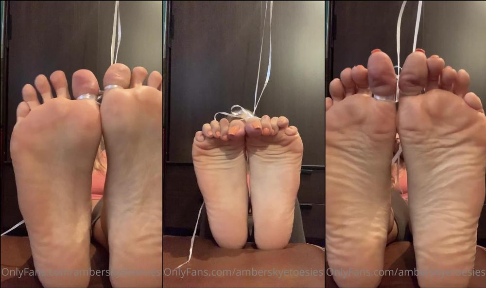 amberskyetoesies 05 02 2021 2025317935 After workout SWEATY  Tied up toessssss