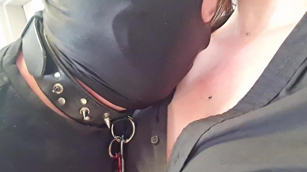 mistresskarino 12 06 2022 2486043888 Hi guys I had an amazing weekend with my slave. We made some hot clips today Who can