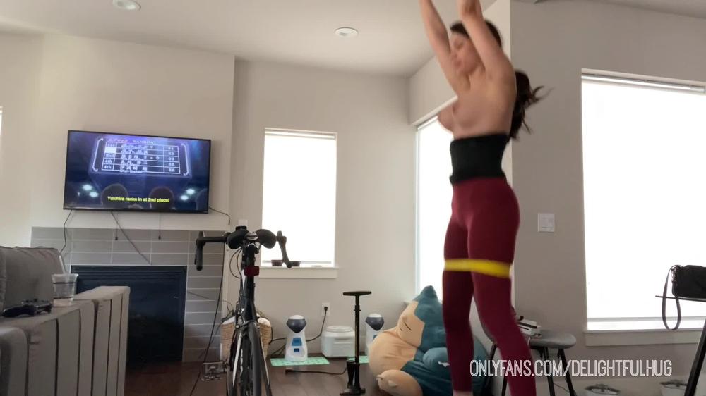delightfulhug 04 09 2020 835200917 Jump squats bouncy boobie action