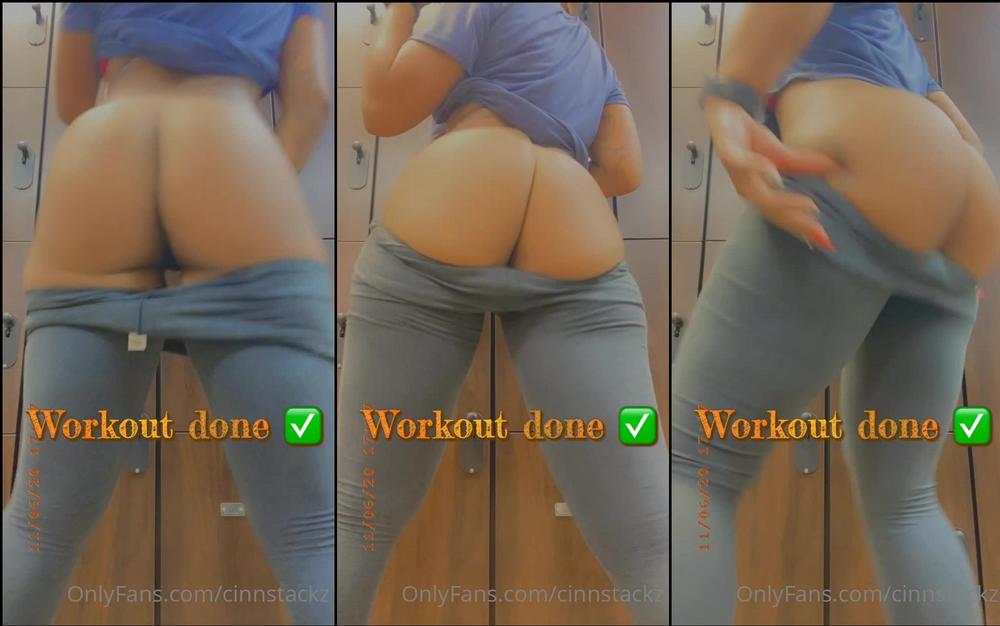 cinnstackz 06 11 2020 1210396224 Pussy a lil sweaty from my workout. Now to go home and shower