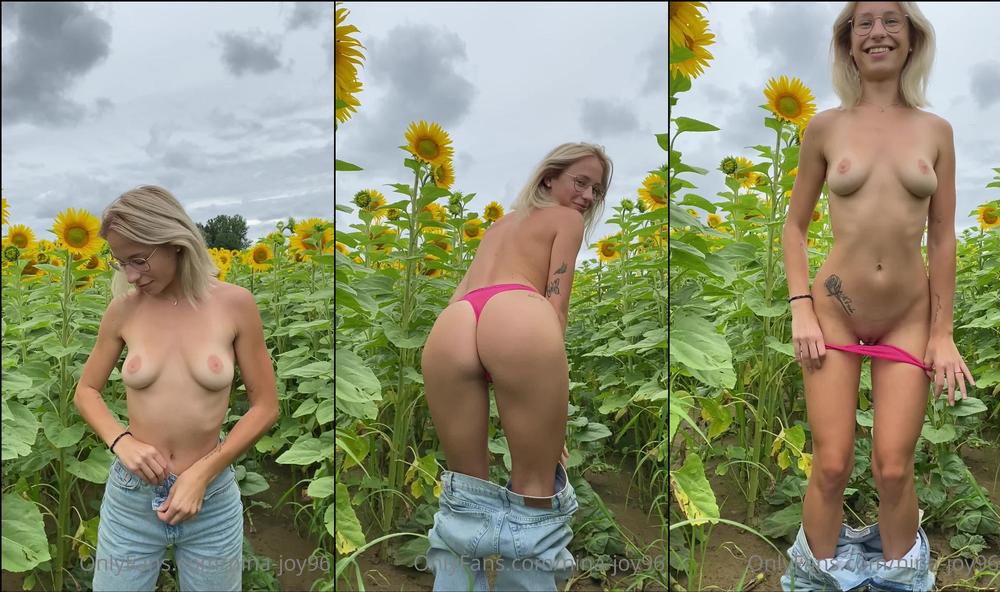 nina joy96 06 08 2021 2184920010 Getting naked between all those beautiful sunflowers I think the people on the r