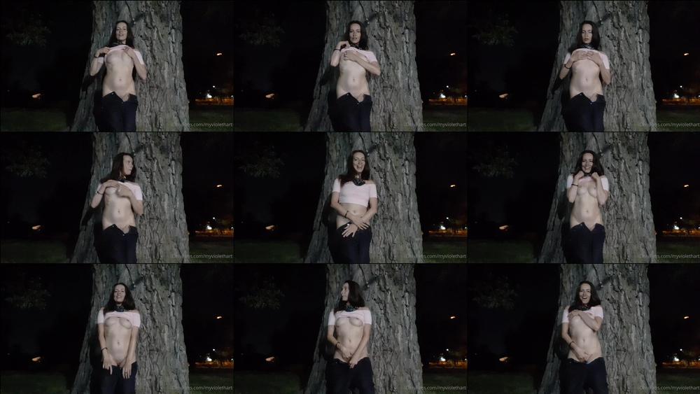 myviolethart 04 08 2020 645707673 So much peeking around while I finger myself in this outdoor space