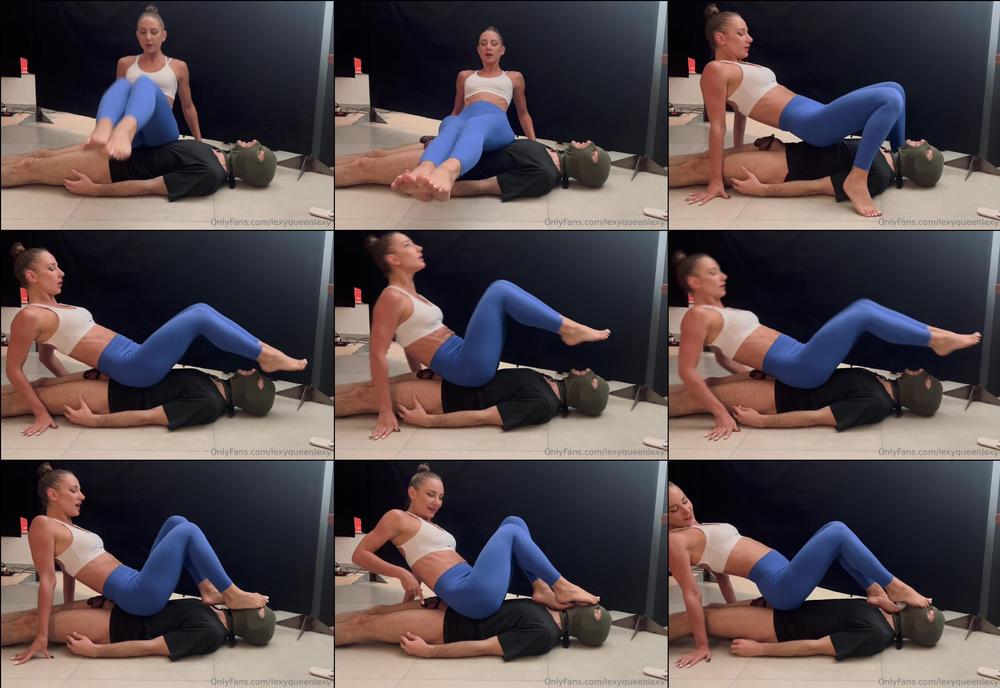 lexyqueenlexy 1110505572 perch andare in palestra se ho in casa con me un tappetino umano in castit comodo riscaldato e che conta anche le ripetizioni femdom gym part 1 1