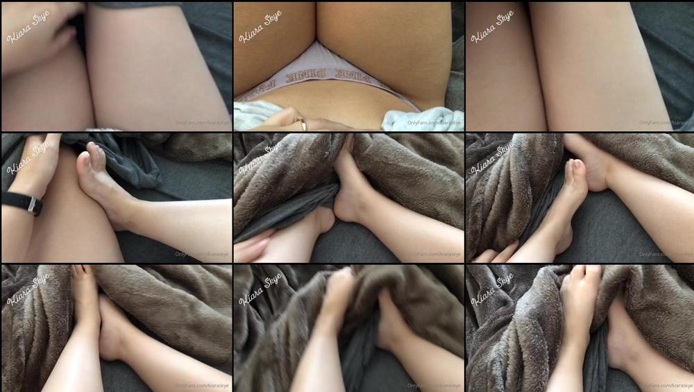 kiaraskye 02 07 2020 490821098 Good morning  Enjoy this vid of my pretty feet and legs moving around the covers  