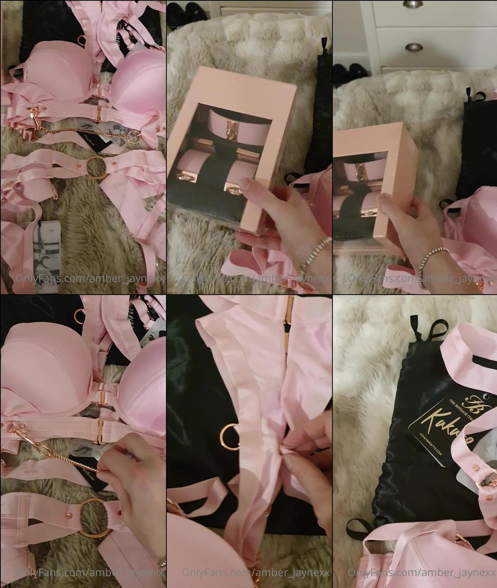 amber_jaynexx 03 02 2021 2023690089 Look what just arrived  How beautiful, my pink bondage set, I can't wait to shoot the camp