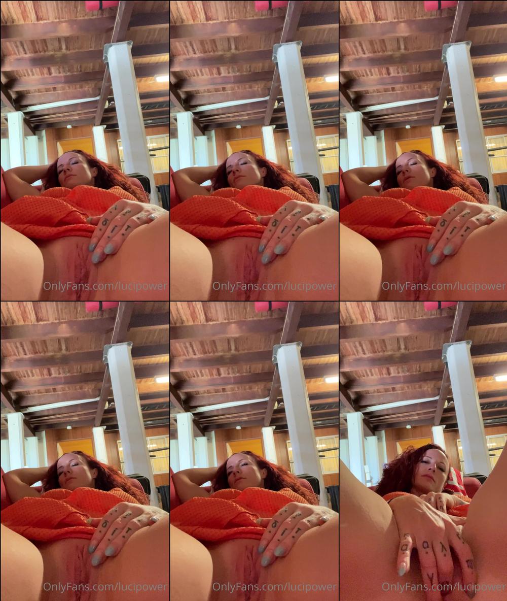 lucipower 119754227 so exhausted from a big weekend i decided to have a nap on my couch in the office. dress up pussy out watch me sleep for 12 mins. what would you if you walked in and saw me like this