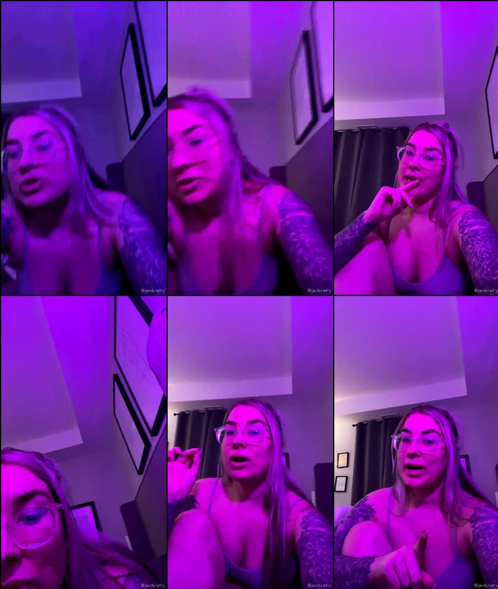 therealjenbretty 217176193 1 hour live stream i just figured out how to post my live stream from the other night while we were waiting for the asshole pics to send this is more of a chatty one 2