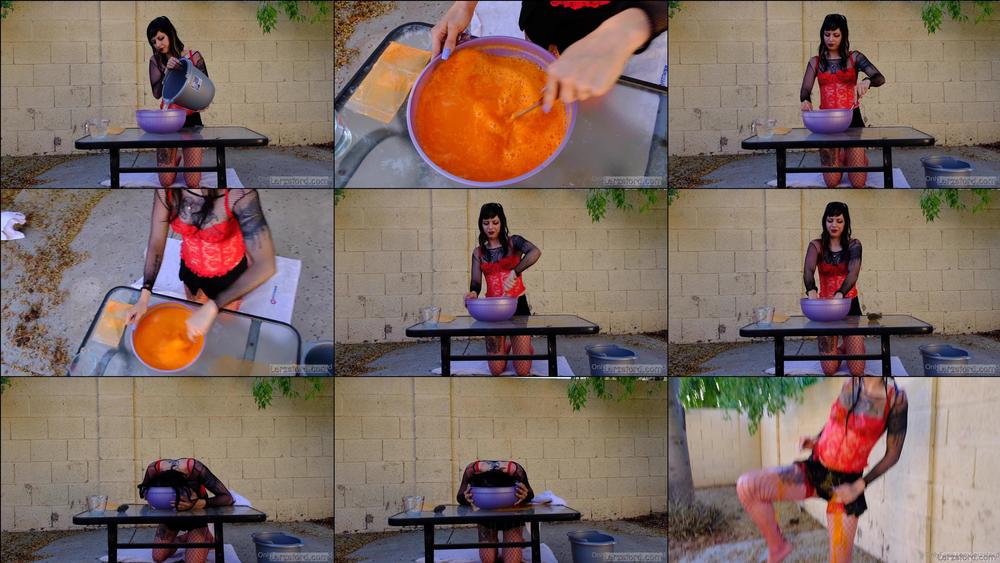 larzstord 16 05 2021 2110998962 larz greets you onto her backyard cooking show where she tries to demonstrate how to mak
