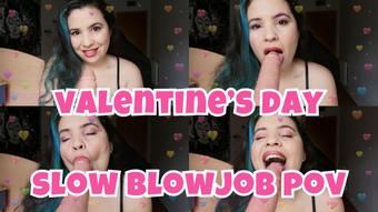 Valentine's Day POV Slow And Sensual Blowjob - January 31, 2024 (Lilly Munster)