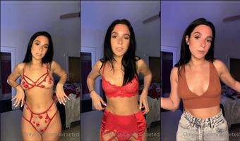 xxraeted 13 04 2022 2424350231 red lingerie try on haul  (xxraeted)