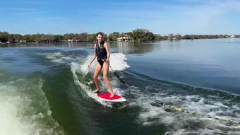 onlyfans 1031950210 miss hand is hitting the lake and conquering her first wake surfing session of the season just in time for summer shredding onlyfans.commiss hand (onlyfans)